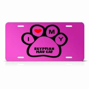  Egyptian Mau Cats Pink Novelty Animal Metal License Plate 
