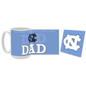  North Carolina Tar Heels Dad Mug and Coaster Combo