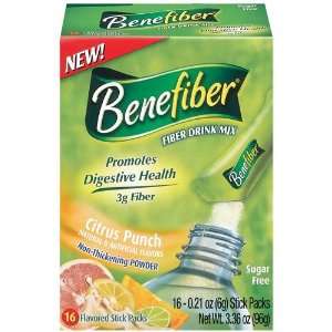 Benefiber Sugar Free Fiber Drink Mix ~ Citrus Punch Flavor 