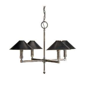   Chandelier, Bronze Verdigris Finish with Bronze Verdigris Metal Shade