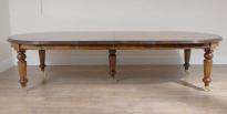 11 FT ITALIAN MARQUETRY DINING TABLE WALNUT EXTENDING  