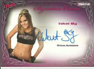 TNA Knockouts Signature Velvet Sky Auto Autograph HOT   
