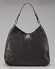 Tory Burch Dena Hobo Black Leather Shoulder Bag $395 