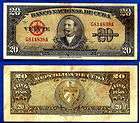 Cuban Currency 1958 A MACEO Veinte Pesos  