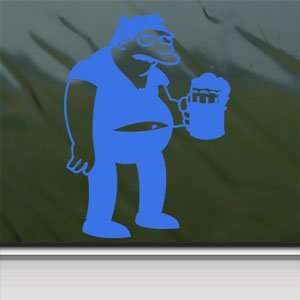  The Simpsons Blue Decal Barney Gumble Beer Window Blue 