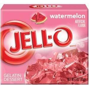 Jell O Gelatin Dessert, Watermelon, 3 Ounce Boxes (Pack of 4)  