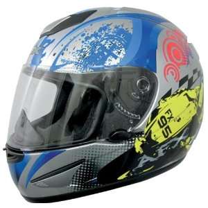   Full Face Motorcycle Helmet Blue Stunt Large L 0101 5821 Automotive
