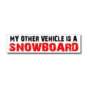    Other Vehicle is Snowboard   Window Bumper Sticker Automotive