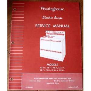  1951 Electric Range Service Manual Models AB 774, BB 74, DB 