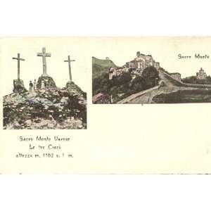  1900 Vintage Postcard Three Crosses   Le Tre Croci   Sacro 