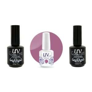 UV Nails Soak Off Gel Polish 16 Kisses #212+Base & Top Coat+Aviva Nail 