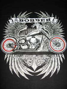 CHOPPER THE GREAT AMERICAN BOBBER T SHIRT BLACK MEDIUM  