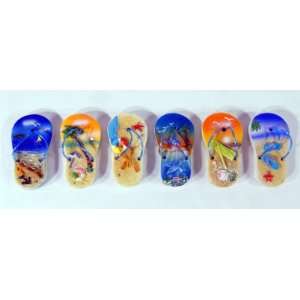   Assorted Sandal Magnet   Palm Tree Dolphin (Set Of 12)