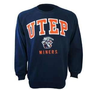   UTEP Miners Sueded Mascot Icon Crewneck Sweatshirt