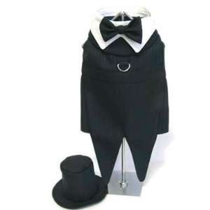   Dog Tuxedo with Tails, Top Hat, & Bow Tie Collar   Small