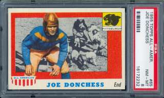 1955 TOPPS ALL AMERICAN #65 JOE DONCHESS SP PSA 8 NM MT   From Cello 