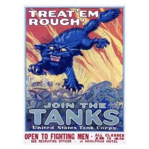  U.S. Army Recruiting, Join the Tanks Giclee Poster Print 