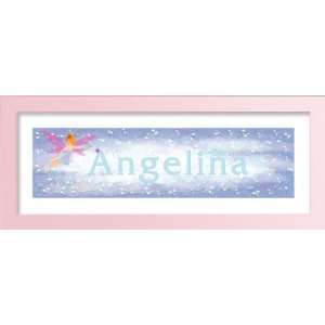  her magic wand, hovers over a field of flowers. Personalized Baby 