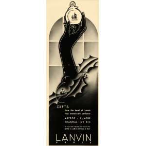  1936 Ad Lanvin Perfumes Arpege Rumeur Scandal My Sin 