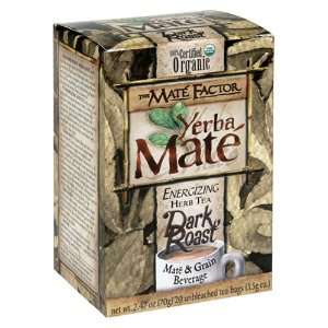The Mate Factor Yerba Mate Energizing Herb Tea, Dark Roast, 2.47 Ounce 