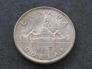 1937 Canada Silver Dollar Georgivs VI Canadian C1777L  