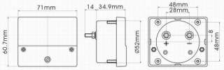 DC 5A Panel Current Ampere Meter Analoge 2.8 Wide  