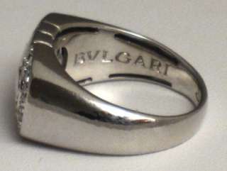 BVLGARI BULGARI PARENTESI 18k WG Diamond Ring 6 3/4 Bvlgari Box   GAL 