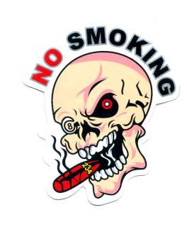 Skull No Smoking Cigar Car ATV Vinyl Decal Sticker Q84  