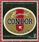 Argentina Especial Condor Beer Label Cerveza Budweiser 