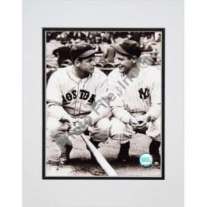  Photo File Red Sox J. Fox & Yankees Lou Gehrig Matted 