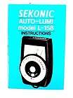 Sekonic Auto Lumi Model L 158 Instruction Manual   NM