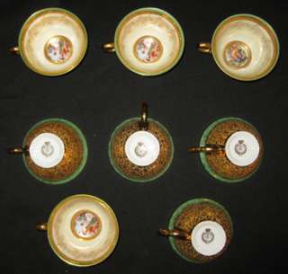 RARE set of 24 Karat Gold Imperial Antique China  