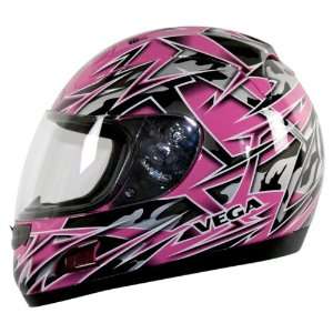  Vega Altura Pink Metallic Havoc Graphic Medium Full Face 