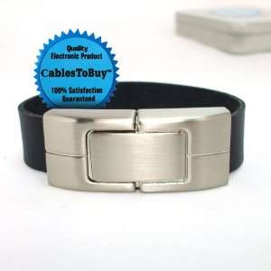   ™ 1G Black Leather USB Bracelet / USB Wristbands Electronics