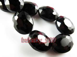   Crystal Oval Loose Spacer Beads 20x16mm Black V110 FREE SHIP  
