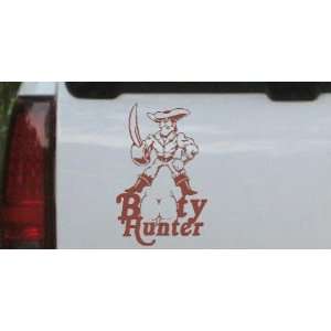   Hunter Funny Car Window Wall Laptop Decal Sticker    Brown 24in X 15