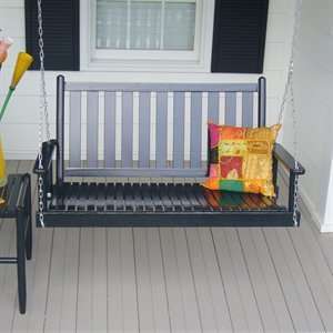    Dixie Seating Co. 58RTAWhite/Slat Porch Swing