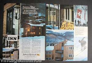1971 Snowmass Village Colorado Andersen Windows Ski Ad  