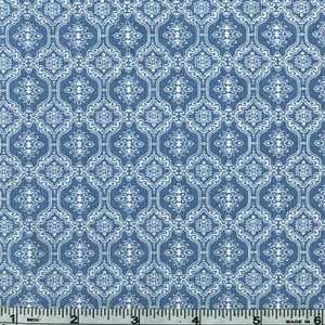 45 Wide Urban Farms Small Medallion Blue Fabric By The 