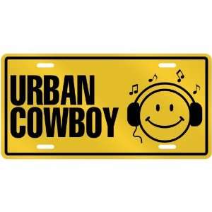   LISTEN URBAN COWBOY  LICENSE PLATE SIGN MUSIC