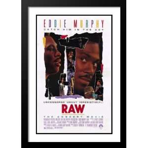 Eddie Murphy Raw Framed and Double Matted 32x45 Movie Poster