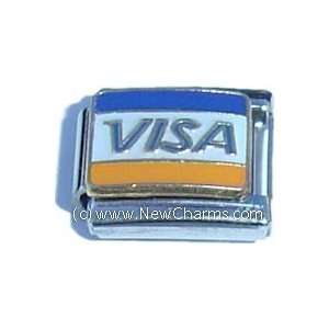  Visa Logo Italian Charm Bracelet Jewelry Link Jewelry