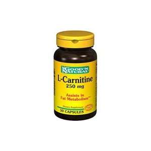  L Carnitine 250mg   Assists in Fat Metabolism, 30 caps 