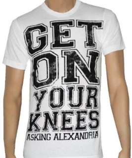  ASKING ALEXANDRIA   Get On Your Knees   White T shirt 