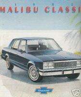 Great 1982 Chevrolet MALIBU CLASSIC Brochure 82 Chevy  