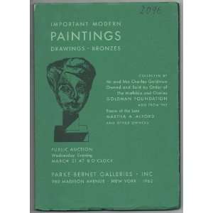  Importtant Modern Paintings, Drawings, Bronzes Collected 