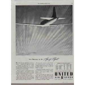   in the Age of Flight  1943 United Air Lines War Bond ad, A1325
