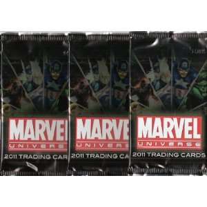 MARVEL UNIVERSE 2011 Trading Cards 3 Pack Lot