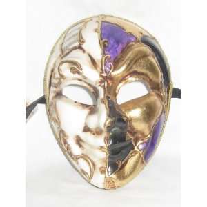  Purple Gold Joker Asso Venetian Masquerade Ball Mask