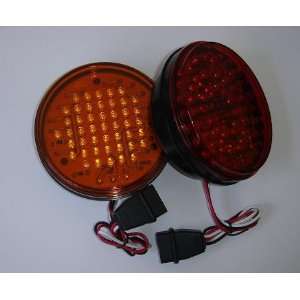  (2) 4 Led Truck Trailer Arrow Tail Light Red Automotive